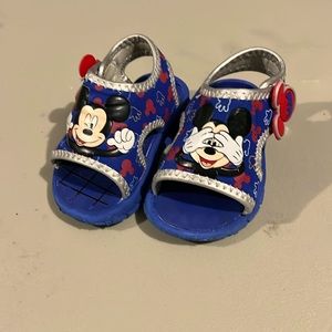 Baby size 3 worn Mickey Sandals